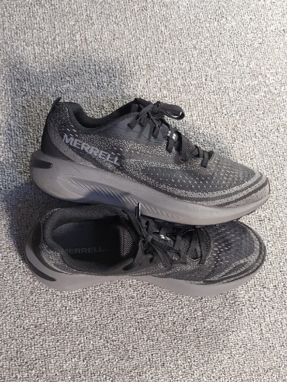 Merrell Morphlite Trail Running Shoes Size 8.0 in Black/Smoke Gray